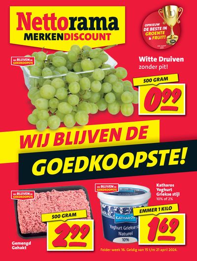 Aanbiedingen van Supermarkt in Leerdam | Nettorama Merken Discount bij Nettorama | 15-4-2024 - 21-4-2024