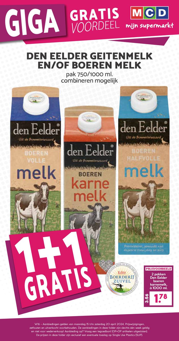 Catalogus van MCD Supermarkt in Ridderkerk | Giga Gratis Voordeel | 16-4-2024 - 30-4-2024