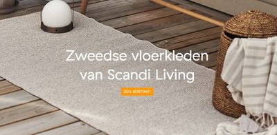 Aanbiedingen van Wonen & Meubels | Zweedse vloerkleden van Scandi Living 20% KORTING bij Nordic Nest | 16-4-2024 - 21-4-2024