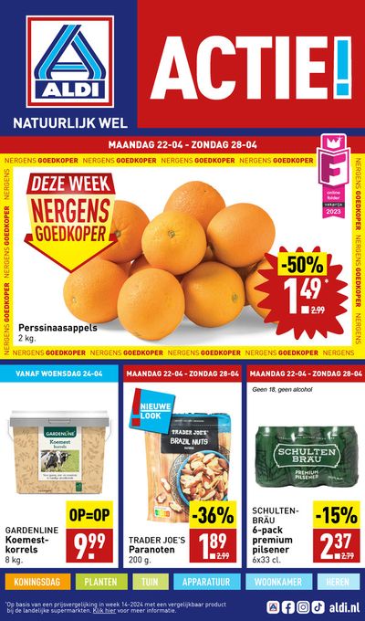 Aanbiedingen van Supermarkt in Heerhugowaard | Actie Aldi folder bij Aldi | 18-4-2024 - 2-5-2024