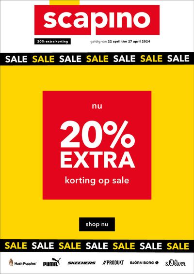 Aanbiedingen van Kleding, Schoenen & Accessoires in Zwolle | Sale 20% Extra bij Scapino | 22-4-2024 - 6-5-2024