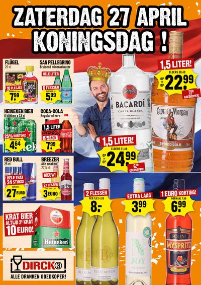 Aanbiedingen van Supermarkt in Zoetermeer | Dirck III Zaterdag 27 April Koningsdag bij Dirck III | 24-4-2024 - 8-5-2024
