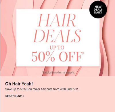 Aanbiedingen van Drogisterij & Parfumerie in Purmerend | Hair Deals Up To 50% Off bij Sephora | 3-5-2024 - 19-5-2024