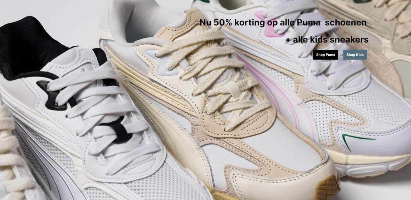 Catalogus van Sneakers in Alkmaar | Nu 50% korting op alle Puma schoenen + alle kids sneakers | 9-5-2024 - 22-5-2024