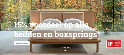 Aanbiedingen van Wonen & Meubels in Venlo | 15% voordeel op alle bedden en boxsprings bij Auping | 9-5-2024 - 23-5-2024
