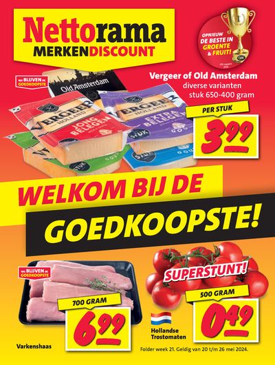 Aanbiedingen van Supermarkt in Valkenswaard | Nettorama Merken Discount bij Nettorama | 20-5-2024 - 26-5-2024