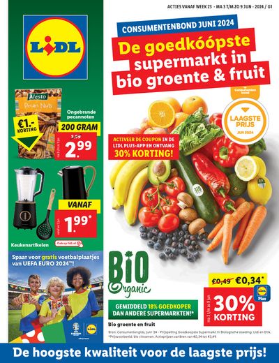 Aanbiedingen van Supermarkt in Nieuw-Amsterdam | De goedkóópste supermarkt in bio groente & fruit bij Lidl | 30-5-2024 - 12-6-2024