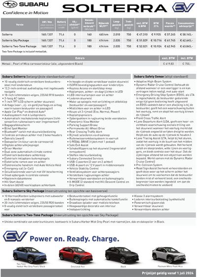 Catalogus van Subaru in Amersfoort | Subaru Solterra | 6-7-2024 - 6-7-2025