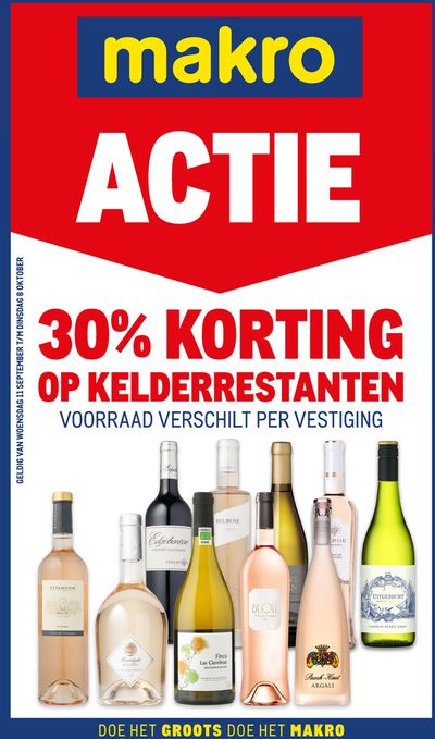 Catalogus van Makro in 's-Hertogenbosch | Korting op kelderrestanten | 11-9-2024 - 8-10-2024