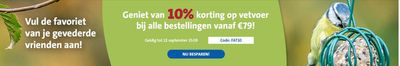 Aanbiedingen van Bouwmarkt & Tuin in Schagen | Geniet van 10% korting op vetvoer bij alle bestellingen vanaf €79! bij Vivara | 19-9-2024 - 22-9-2024