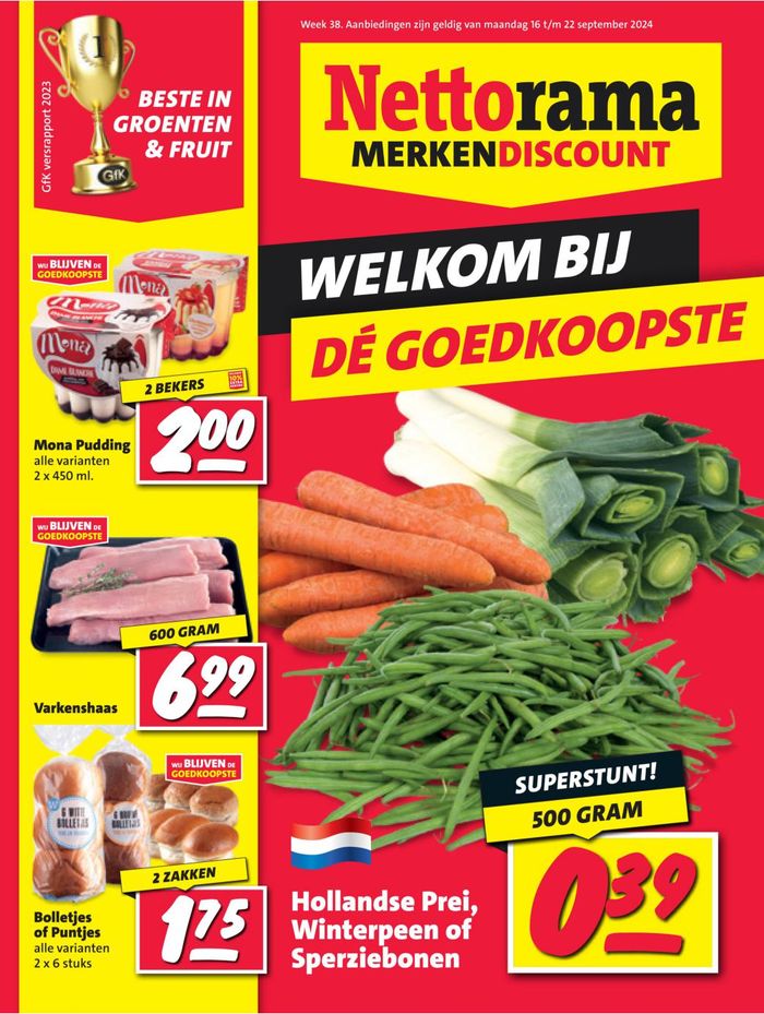 Catalogus van Nettorama in Hoogeveen | Folder Nettorama | 16-9-2024 - 22-9-2024