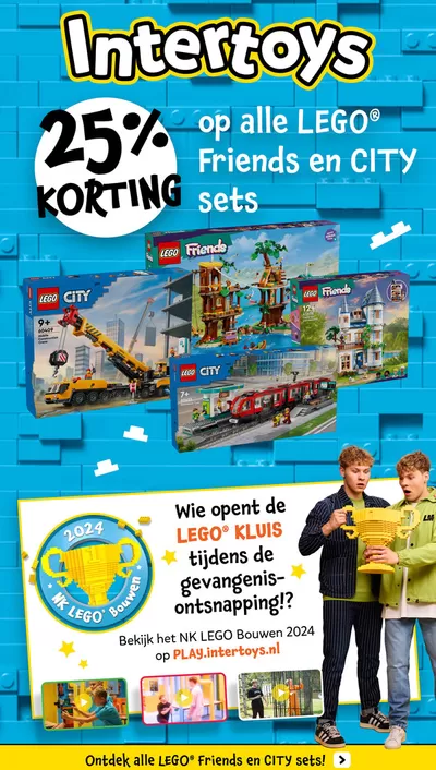 Aanbiedingen van Baby, Kind & Speelgoed | Intertoys NK LEGO bouwen folder CITY-Friends bij Intertoys | 10-10-2024 - 24-10-2024