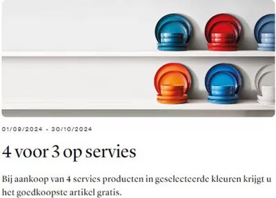 Catalogus van Le Creuset | 4 voor 3 op servies | 10-10-2024 - 30-10-2024