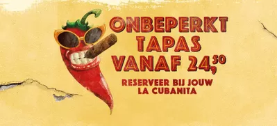 Aanbiedingen van Restaurants in Eindhoven | Onbeperkt Tapas bij La Cubanita | 15-10-2024 - 29-10-2024