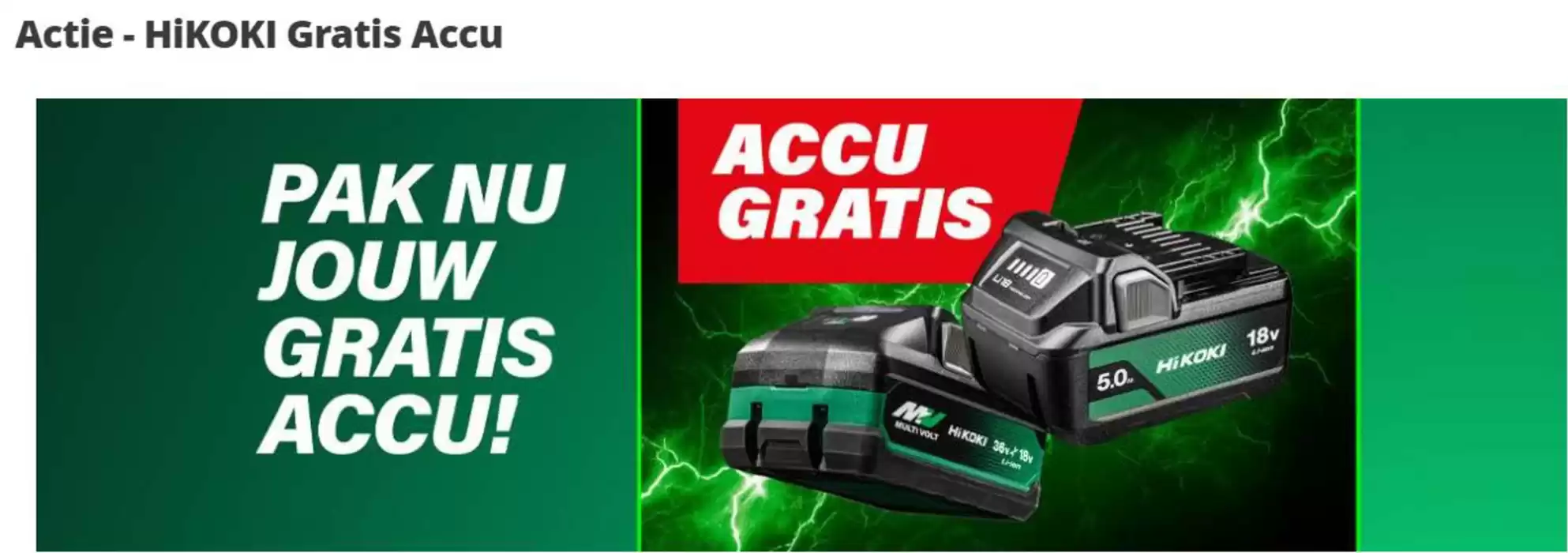 Catalogus van De Boer Drachten in Drachten | Actie - HiKOKI Gratis Accu | 18-10-2024 - 30-11-2024