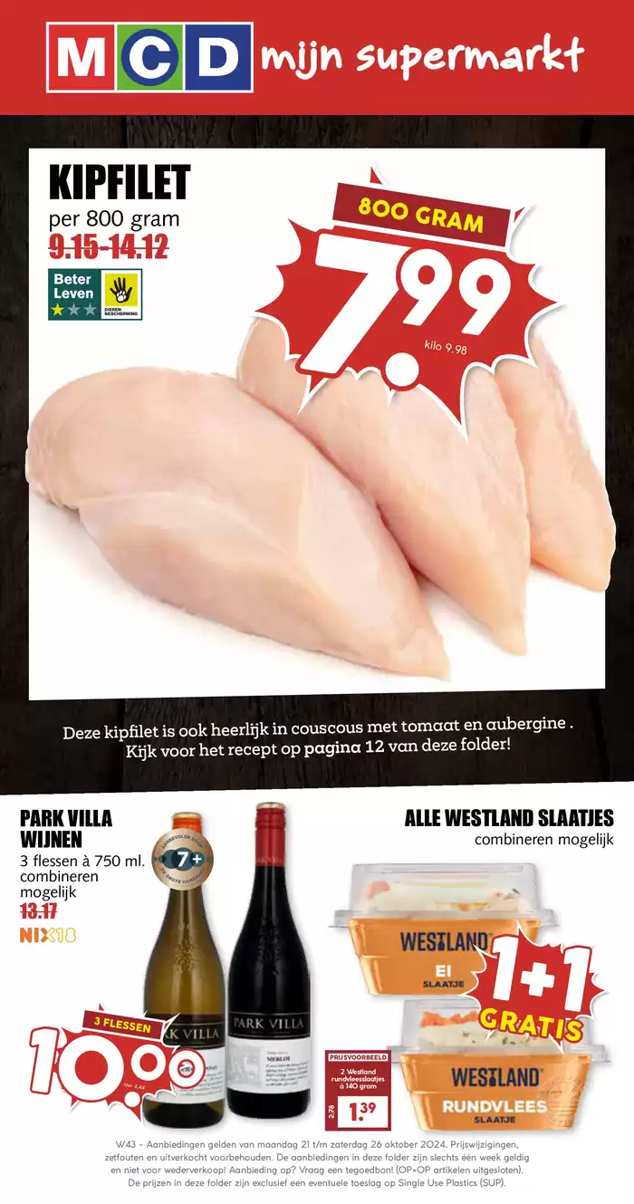 Catalogus van MCD Supermarkt in Haarlem | MCD Supermarkt folder | 20-10-2024 - 3-11-2024