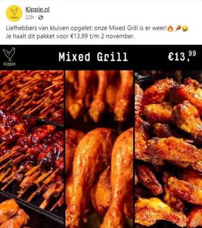 Aanbiedingen van Restaurants in Goes | Mixed Grill bij Kippie Grill | 22-10-2024 - 2-11-2024