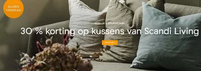 Aanbiedingen van Wonen & Meubels in Leiderdorp | 30% korting op kussens van Scandi Living bij Nordic Nest | 23-10-2024 - 6-11-2024