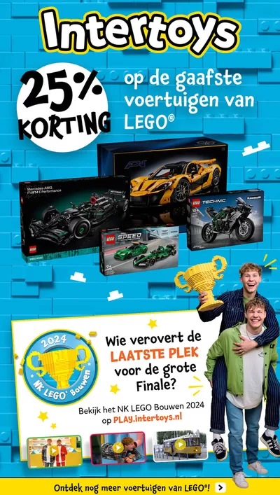 Aanbiedingen van Baby, Kind & Speelgoed in 's-Hertogenbosch | Intertoys LEGO NK bouwen folder voertuigen bij Intertoys | 24-10-2024 - 7-11-2024