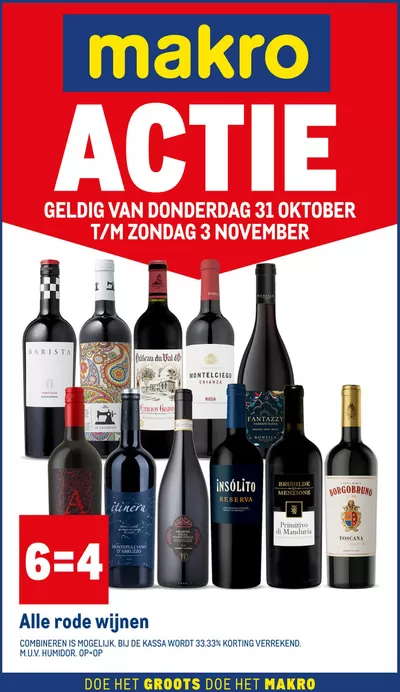 Catalogus van Makro in Nijmegen | Actie wijn | 31-10-2024 - 3-11-2024