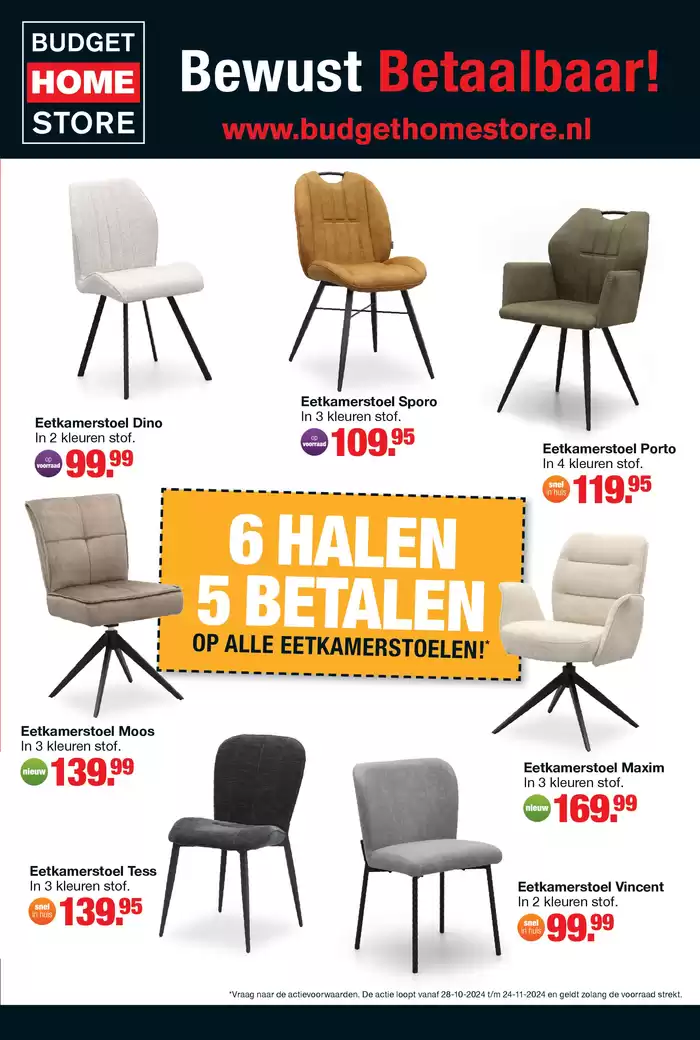 Catalogus van Budget Home Store in Veldhoven | Budget Home Store folder | 29-10-2024 - 12-11-2024