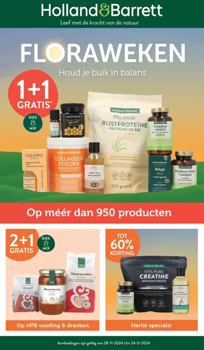 Aanbiedingen van Drogisterij & Parfumerie in Utrecht | Holland & Barrett folder bij Holland & Barrett | 29-10-2024 - 12-11-2024