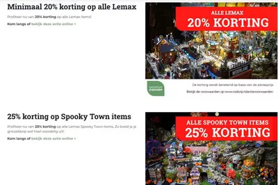 Aanbiedingen van Bouwmarkt & Tuin in Zwanenburg | Minimaal 20% korting op alle Lemax bij Tuincentrum Osdorp | 12-11-2024 - 26-11-2024