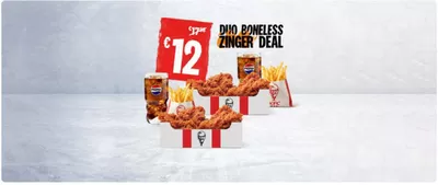 Aanbiedingen van Restaurants in Goes | Duo Boneless Zinger deal bij KFC | 30-10-2024 - 13-11-2024