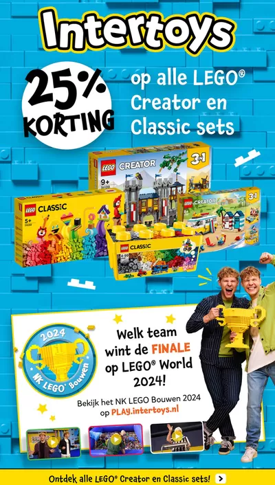 Aanbiedingen van Baby, Kind & Speelgoed in Zaltbommel | Intertoys LEGO NK bouwen folder Creator-Classic bij Intertoys | 31-10-2024 - 14-11-2024