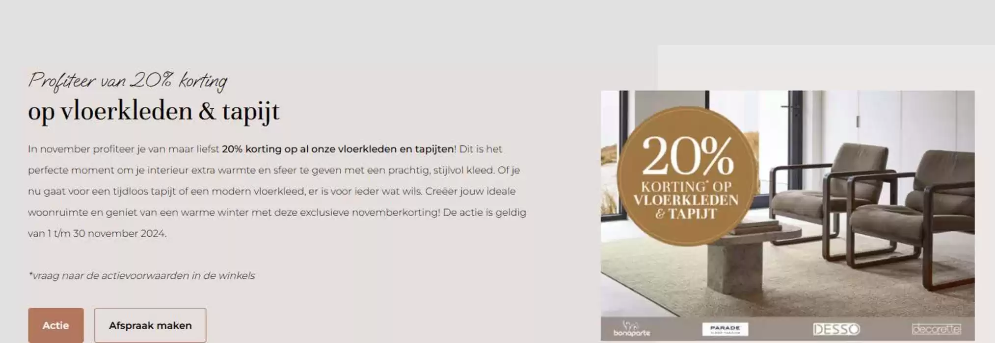 Catalogus van Decorette in Elburg | Profiteer van 20% korting | 1-11-2024 - 30-11-2024