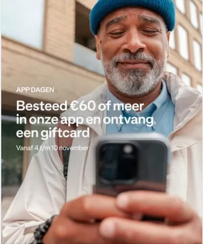 Aanbiedingen van Sport in Hillegom | Besteed €60 of meer in onze app en ontvang een giftcard bij Decathlon | 4-11-2024 - 10-11-2024