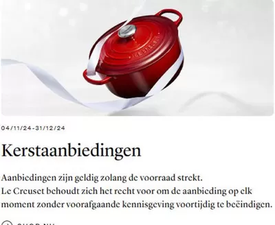 Aanbiedingen van Wonen & Meubels in Roermond | Kerstaanbiedingen bij Le Creuset | 4-11-2024 - 31-12-2024