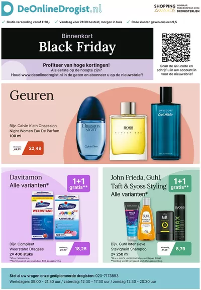 Aanbiedingen van Drogisterij & Parfumerie in Axel | Binnenkort Black Friday bij De Online Drogist | 6-11-2024 - 4-12-2024