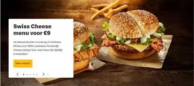 Aanbiedingen van Restaurants | Swiss Cheese menu voor €9 bij McDonald's | 11-11-2024 - 25-11-2024