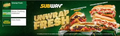 Aanbiedingen van Restaurants | Unwrap fresh bij Subway | 12-11-2024 - 7-1-2025