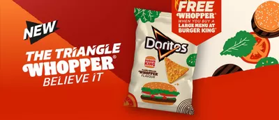 Aanbiedingen van Restaurants | The triangle whopper.. bij Burger King | 15-11-2024 - 29-11-2024