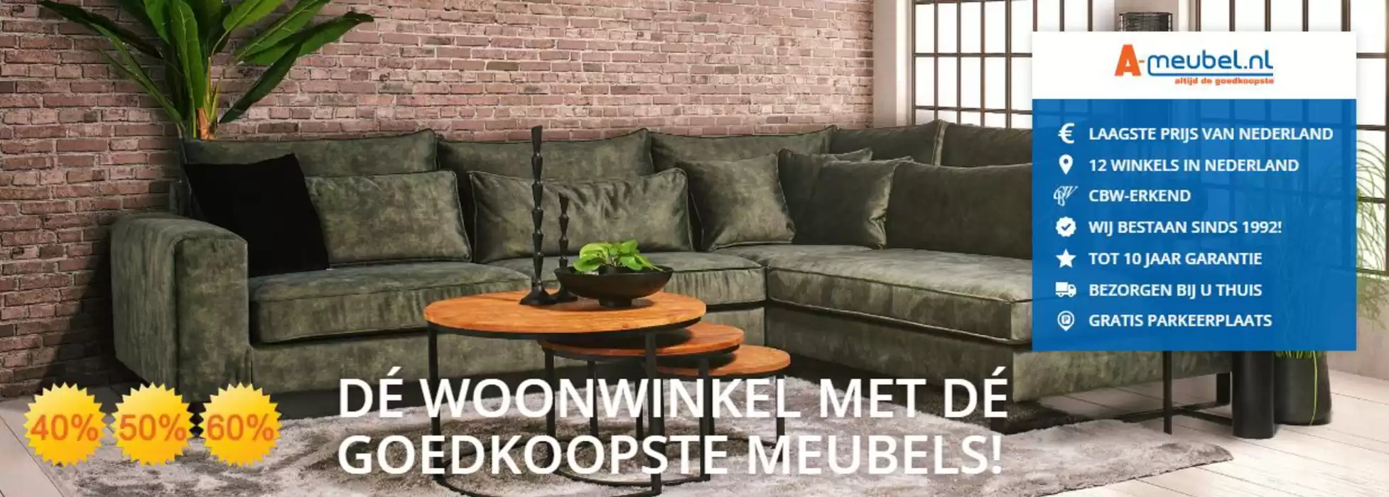 Catalogus van A-Meubel in Enschede | 40% 50% 60% | 15-11-2024 - 30-11-2024