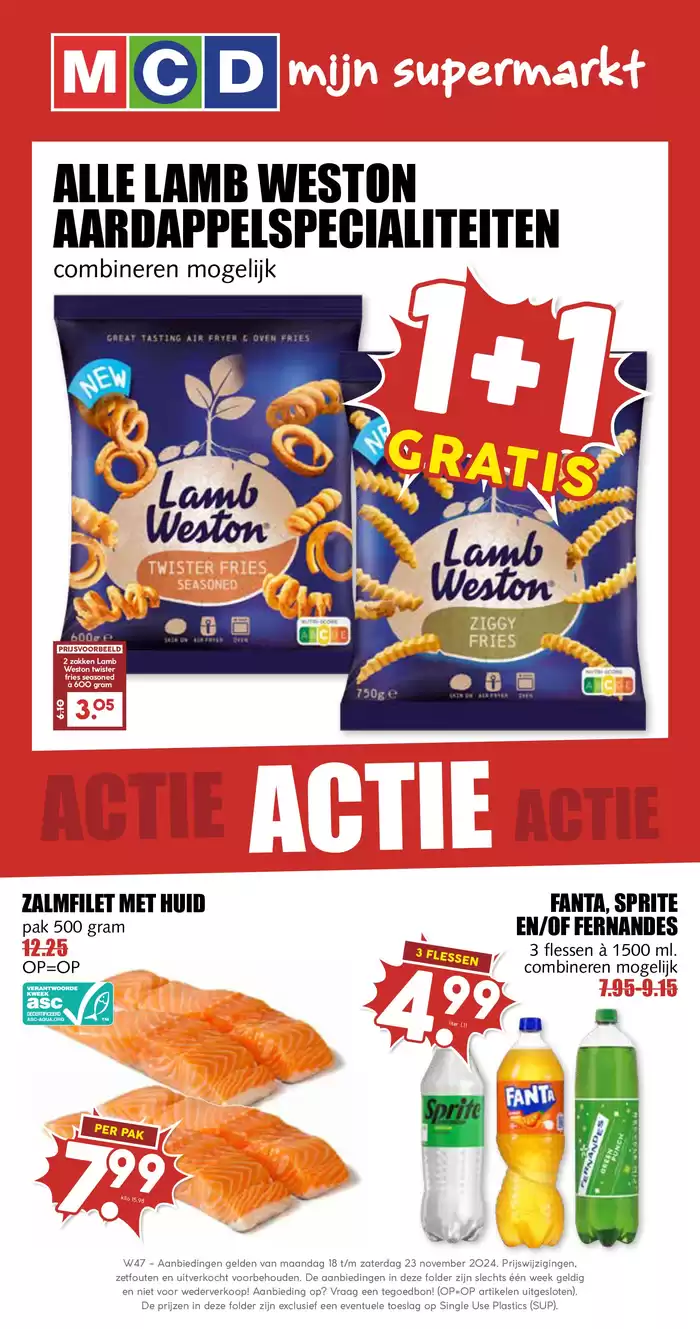 Catalogus van MCD Supermarkt in Ridderkerk | MCD Supermarkt folder | 17-11-2024 - 1-12-2024