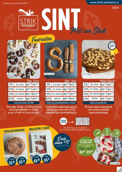 Aanbiedingen van Restaurants in Nijmegen | Sint bij Strik Patisserie | 18-11-2024 - 2-12-2024