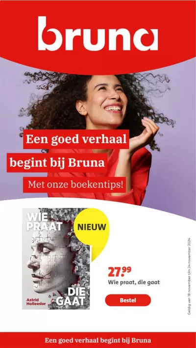 Aanbiedingen van Boeken & Muziek | Een goed verhaal begint bij Bruna bij Bruna | 18-11-2024 - 24-11-2024