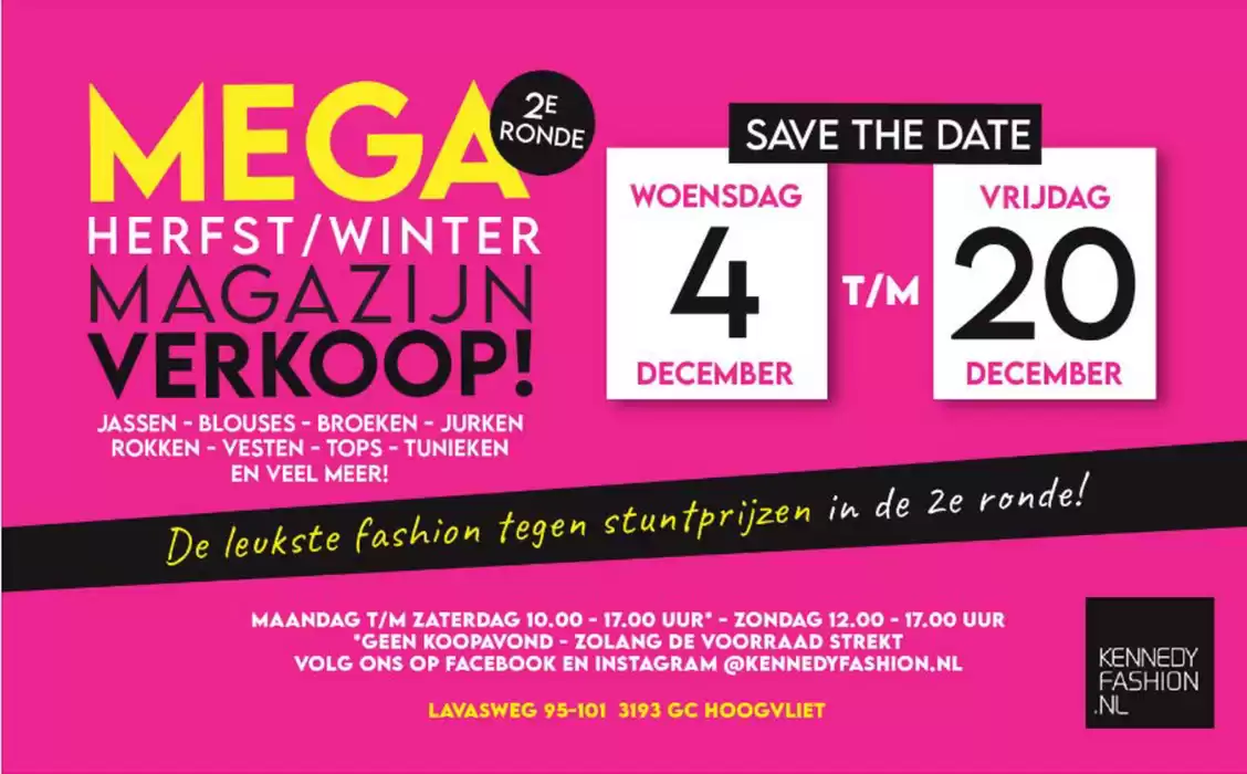 Catalogus van Kennedy Fashion in Dordrecht | mega 2E ronde | 18-11-2024 - 20-12-2024