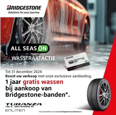 Aanbiedingen van Auto & Fiets in Vlieland | Bridgestone All Season bij Profile Tyrecenter | 22-11-2024 - 31-12-2024