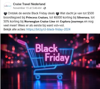 Aanbiedingen van Vakantie & Reizen in Winschoten | Black Friday bij Cruise Travel | 22-11-2024 - 5-12-2024