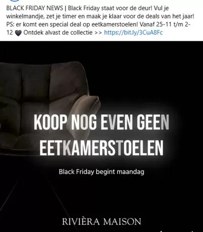 Aanbiedingen van Wonen & Meubels in Zevenhuizen (Zuid-Holland) | Black Friday bij Rivièra Maison | 22-11-2024 - 2-12-2024