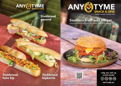 Aanbiedingen van Restaurants in Kampen | Snack & Dine bij AnyTyme | 25-11-2024 - 9-12-2024