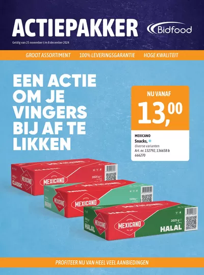 Catalogus van Bidfood in Amsterdam | Actiepakker Fastservice | 25-11-2024 - 8-12-2024