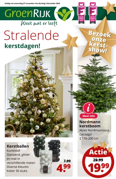 Aanbiedingen van Bouwmarkt & Tuin in Kesteren | Stralende kerstdagen! bij GroenRijk | 28-11-2024 - 3-12-2024