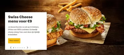 Aanbiedingen van Restaurants in Zeist | Swiss Cheese menu voor €9 bij McDonald's | 3-12-2024 - 17-12-2024