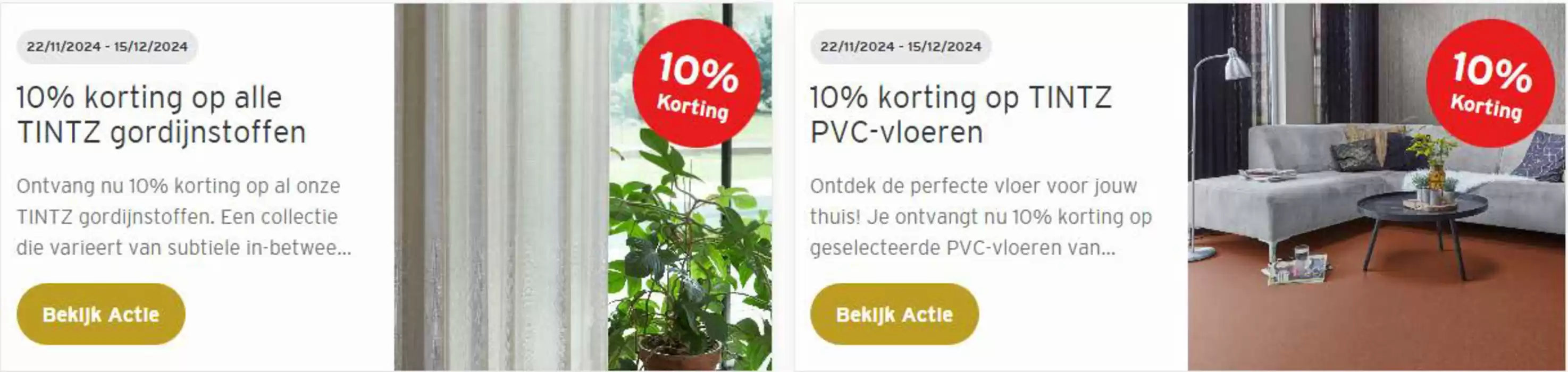 Catalogus van Decokay in Tholen | 10% korting op alle TINTZ gordijnstoffen | 3-12-2024 - 15-12-2024