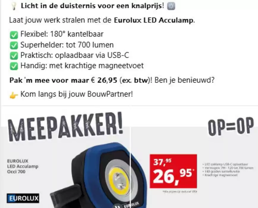 Catalogus van BPG Bouwpartner Groep in Breda | Meepakker! | 12-12-2024 - 26-12-2024